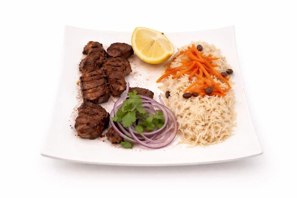 د پسۀ کباب له چلو سره